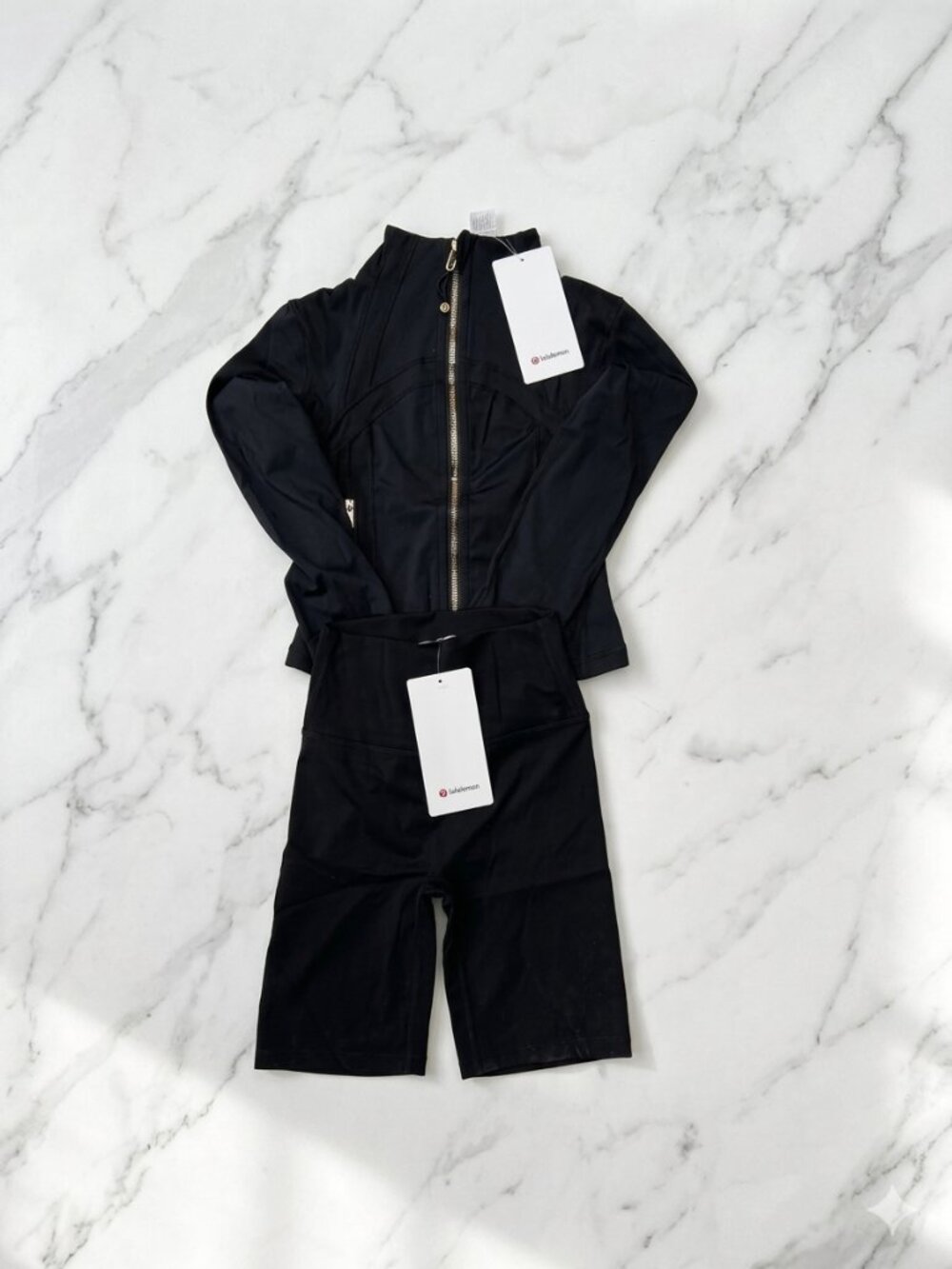 LuluLemon Cropped Define Black Set